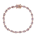 D'Joy Premium Pink Morganite 9.90 ctw Bracelet in 18K Vermeil Rose Gold Over Sterling Silve (7.25 In) - Sticky add to cart bar