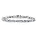 Luxuriant Lab Grown Diamond Tennis Bracelet in Rhodium Over Sterling Silver 5.00 ctw (7.25 Inches) (G-H, SI) - Sticky add to cart bar