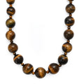 Tigers Eye 470.00 ctw Beaded Necklace in Platinum Bond 20 Inches - Sticky add to cart bar