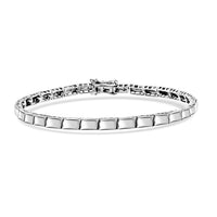 Bar Link Bracelet in 950 Palladium and 10K White Gold (7.25 In) 4.85 Grams