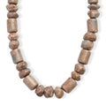 Fossilizes Agate Necklace (20 Inches) in in Platinum Bond 500.00 ctw - Sticky add to cart bar