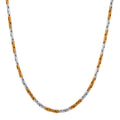 Hammer Circular Link Necklace in ION Plated YG and Stainless Steel 20-22 Inches - Sticky add to cart bar