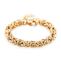 Byzantine Chain Bracelet in ION Plated YG Stainless Steel (7.0-8.5In) - Sticky add to cart bar