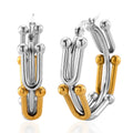 U-Link Hoop Earrings in ION Plated YG and Stainless Steel - Sticky add to cart bar