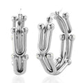 U-Link Hoop Earrings in ION Plated YG and Stainless Steel - Sticky add to cart bar