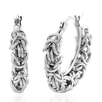 Byzantine Hoop Earrings in ION Plated YG Stainless Steel