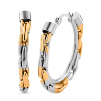 TLV Hoop Earrings in ION Plated YG Stainless Steel