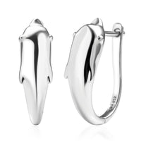 D'Joy Dolphin Earrings in Rhodium Over Sterling Silver 5.25 Grams