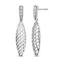 D'Joy Passport to Turkey White Zircon 1.00 ctw Earrings in Rhodium Over Sterling Silver - Sticky add to cart bar