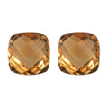 Set of 2 AA Brazilian Citrine (Cush 7x7 mm) 2.51 ctw - Sticky add to cart bar