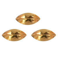 Set of 3 Brazilian Citrine (Mrq 8x4 mm) 1.28 ctw