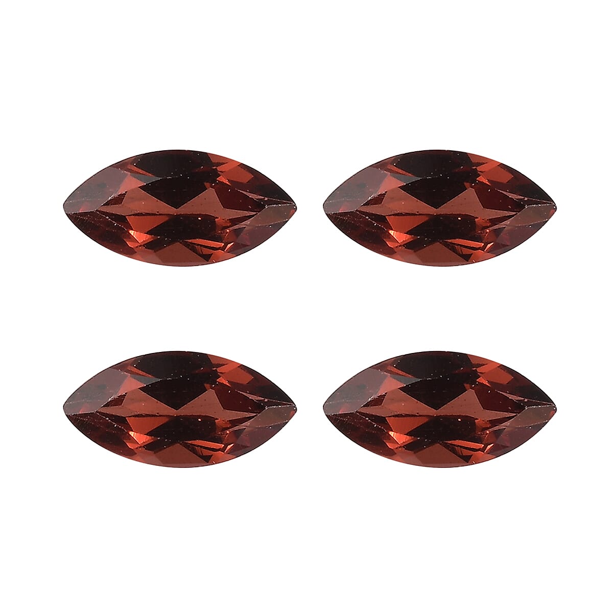 Set of 4 Mozambique Garnet (Mrq 6x3 mm) 1.16 ctw