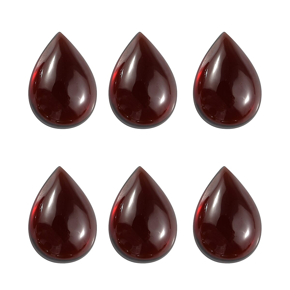 Set of 6 AA Mozambique Garnet (Pear 7x5 mm) 4.47 ctw
