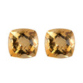 Set of 2 AA Brazilian Citrine (Cush 5x5 mm) 0.85 ctw - Sticky add to cart bar