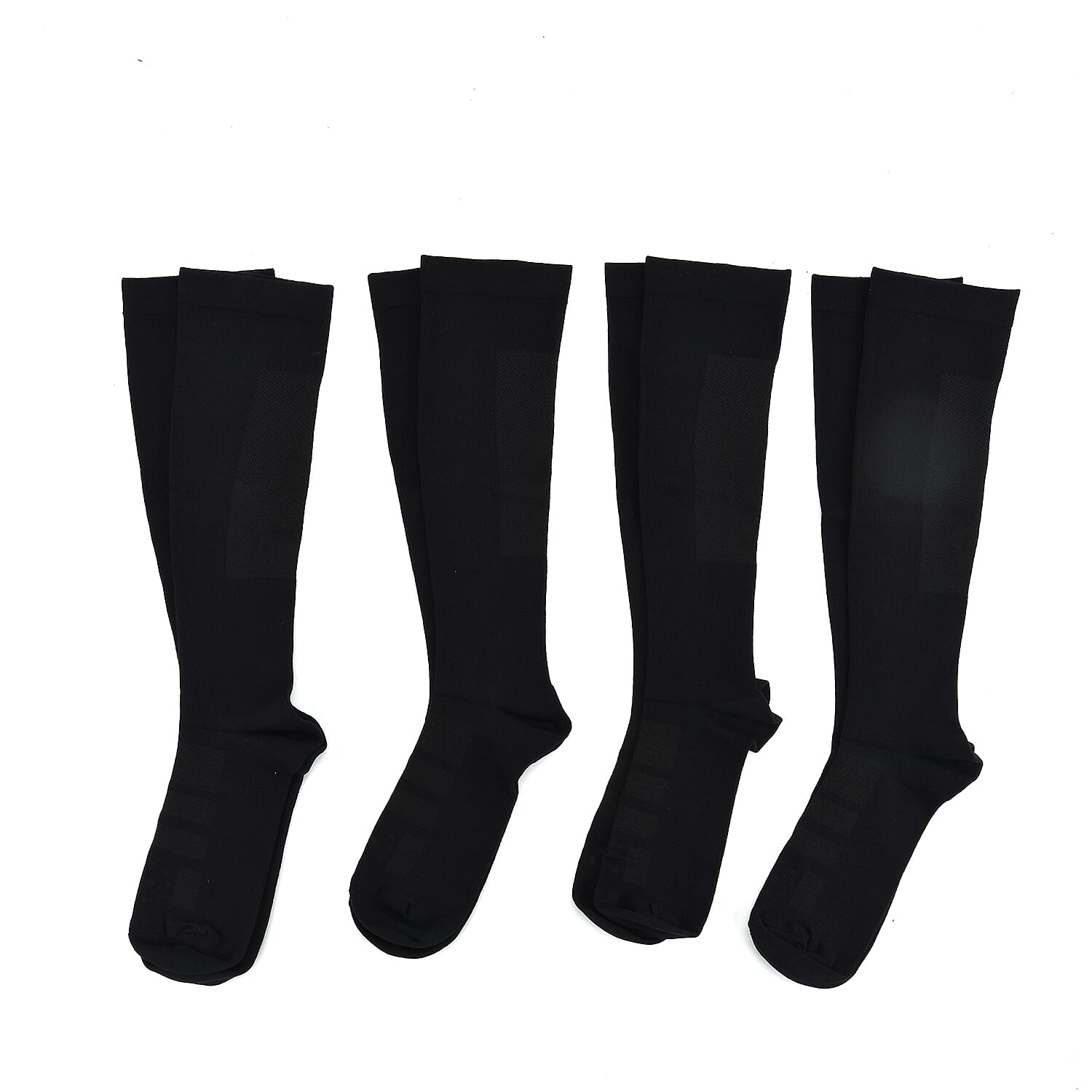 Livmore Black Set of 4 Pairs Tommle Copper Infused Compression Socks - Large