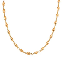 Bold Rounded Link Necklace (20-22 Inches) in ION Plated YG Stainless Steel