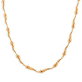 Fluid Shape Link Necklace (20-22 Inches) in ION Plated YG Stainless Steel - Sticky add to cart bar