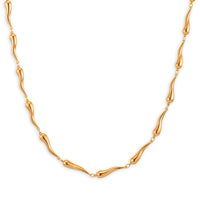 Fluid Shape Link Necklace (20-22 Inches) in ION Plated YG Stainless Steel