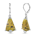 EverTrue Tasmanian Stichtite and Multi Gemstone 12.00 ctw Earthborn Grace Royal Shield Earrings in Platinum Bond - Sticky add to cart bar
