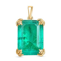 D''Joy Emeraldine Triplet Quartz Pendant in 18K Vermeil YG Over Sterling Silver 17.61 ctw