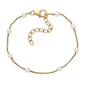 D'Joy Pearl Bracelet in 18K Vermeil Yellow Gold Over Sterling Silver (6.50 In) - Sticky add to cart bar