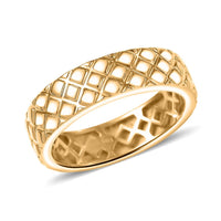 D'Joy 18K Vermeil YG Over Sterling Silver Diamond-Cut Band Ring (Size 10.0) (3.85 g)