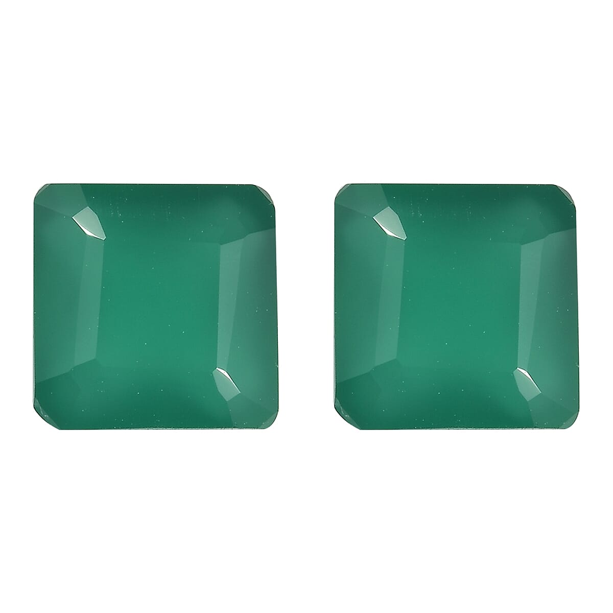 Asscher Cut Green Onyx (Oct 7x7 mm) 2.95 ctw