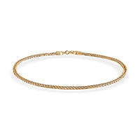 18K Yellow Gold Triple Spiga Chain Bracelet (6.50 In) (0.90 g)