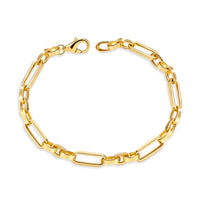 Luxoro Essential Link Chain Bracelet in 10K Yellow Gold (7.25 In) 2.60 Grams