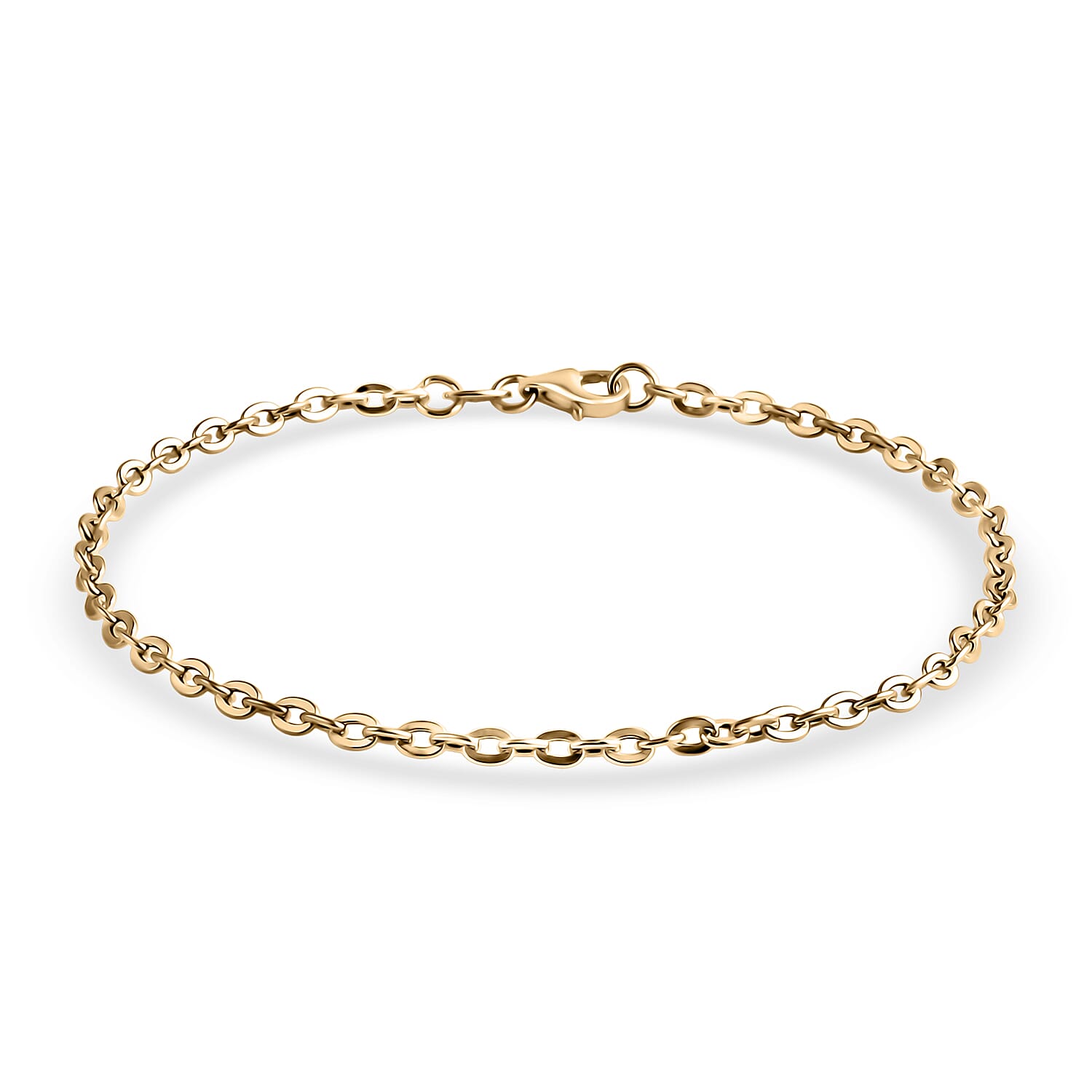 10K Yellow Gold Rolo Link Chain Bracelet (6.50 In) (0.93 g)
