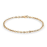 10K Yellow Gold Rolo Link Chain Bracelet (6.50 In) (0.93 g)