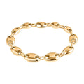 Luxoro Coffee Bean Link Chain Bracelet in 10K Yellow Gold (7.25 In) 7 Grams - Sticky add to cart bar