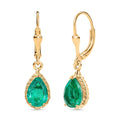 D'Joy Emeraldine Quartz (Triplet) 3.10 ctw Lever Back Earrings in 18K YG Plated Sterling Silver - Sticky add to cart bar