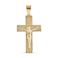 Luxoro Diamond-cut Crucifix Pendant without Chain in 10K Yellow Gold 3.20 Grams - Sticky add to cart bar
