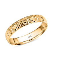 Doorbuster 10K Yellow Gold Diamond-cut Band Ring (Size 8.0) (1.62 g)