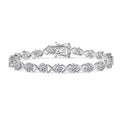 D'Joy Moissanite 8.20 ctw Bracelet in Rhodium Over Sterling Silver (7.25 In) - Sticky add to cart bar
