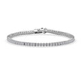 One Time Only Luxuriant Lab Grown Diamond (E-F, VS) Bracelet in Rhodium Over Sterling Silver (6.50 In) 5.00 ctw - Sticky add to cart bar