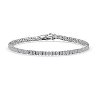 One Time Only Luxuriant Lab Grown Diamond (E-F, VS) Bracelet in Rhodium Over Sterling Silver (6.50 In) 5.00 ctw