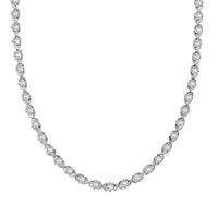 D'Joy Moissanite 16.50 ctw Necklace in Rhodium Over Sterling Silver 18 Inches