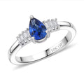 GP AAA Ceylon Blue Sapphire and Diamond I3 0.80 ctw Ring in 10K White Gold (Size 7.0) - Sticky add to cart bar