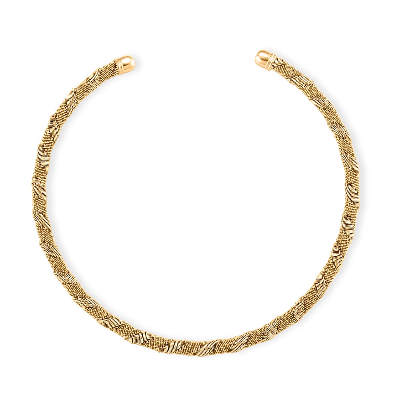 Twisted Texture Necklace in Goldtone 16 Inches