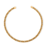 Twisted Texture Necklace in Goldtone 16 Inches