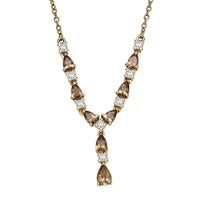 D'Joy Golden Turkizite and Moissanite 2.35 ctw Necklace in 18K Vermeil Yellow Gold Over Sterling Silver 18 Inches