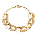 D'Joy Passport to Turkey Interlocking Bracelet in 18K Vermeil Yellow Gold Over Sterling Silver (7.25 In) 11.10 Grams - Sticky add to cart bar