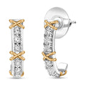 D'Joy XOXO Earrings in 18K Vermeil YG and Rhodium Over Sterling Silver 4.81 Grams - Sticky add to cart bar