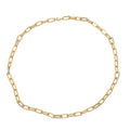 Luxuriant Lab Grown Diamond G-H SI 2.10 ctw Paper Clip Chain Necklace in 18K Vermeil Yellow Gold Over Sterling Silver 18 Inches - Sticky add to cart bar