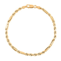 3mm Milano Chain Bracelet in 10K Yellow Gold (7.00 In) 2.10 Grams