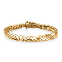 D'Joy Chevron Link Bracelet in 18K Vermeil Yellow Gold Over Sterling Silver (7.25 In) 19 Grams