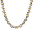 D'Joy 18K Vermeil YG and Rhodium Over Sterling Silver Two Tone XOXO Necklace 18 Inches 39.25 g - Sticky add to cart bar