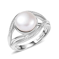 EverTrue Freshwater Pearl Ring in Platinum Bond (Size 8.0)